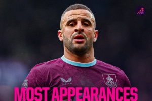 英格兰后卫英超出场榜：卡拉格508场居首，沃克427场第五